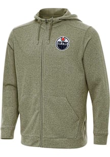 Antigua Edmonton Oilers Mens Olive Effortless Light Weight Jacket