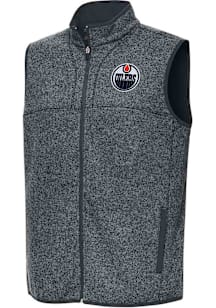 Antigua Edmonton Oilers Mens Grey Fortune Sleeveless Jacket