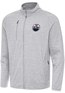 Antigua Edmonton Oilers Mens Grey Hold Up Light Weight Jacket