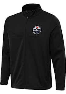 Antigua Edmonton Oilers Mens Black Links 2 Light Weight Jacket