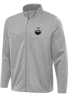 Antigua Edmonton Oilers Mens Grey Links 2 Light Weight Jacket
