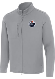 Antigua Edmonton Oilers Mens Grey Objection Light Weight Jacket