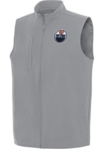 Antigua Edmonton Oilers Mens Grey Regard Sleeveless Jacket