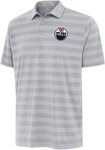 Antigua Edmonton Oilers Grey Tunnel Big and Tall Polo