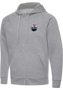 Antigua Edmonton Oilers Mens Grey Victory Big and Tall Light Weight Jacket