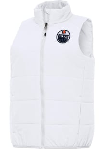 Antigua Edmonton Oilers Womens White Experience Vest