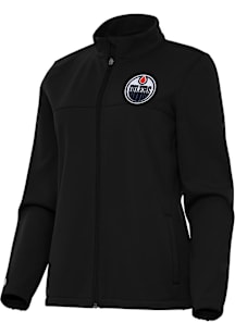 Antigua Edmonton Oilers Womens Black Links Light Weight Jacket