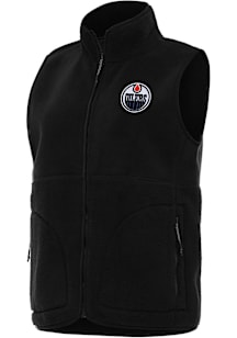 Antigua Edmonton Oilers Womens Black Nostalgic Vest