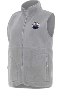 Antigua Edmonton Oilers Womens Grey Nostalgic Vest