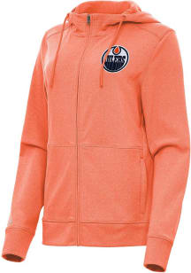 Antigua Edmonton Oilers Womens Orange Seeker Light Weight Jacket