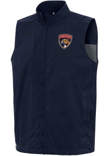 Antigua Florida Panthers Mens Navy Blue Brisk Sleeveless Jacket