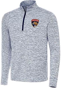 Antigua Florida Panthers Mens Navy Blue Cause Long Sleeve Qtr Zip Pullover
