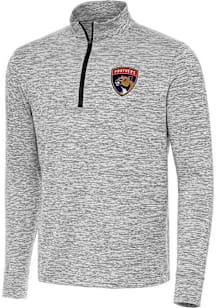Antigua Florida Panthers Mens Black Cause Long Sleeve Qtr Zip Pullover