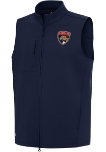 Antigua Florida Panthers Mens Navy Blue Demand Sleeveless Jacket