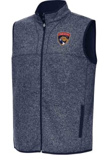 Antigua Florida Panthers Mens Navy Blue Fortune Sleeveless Jacket