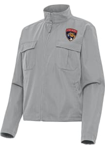 Antigua Florida Panthers Womens Grey Even Par Light Weight Jacket