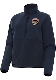 Antigua Florida Panthers Womens Navy Blue Figure Qtr Zip