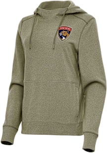 Antigua Florida Panthers Womens Olive Justice Hooded Sweatshirt