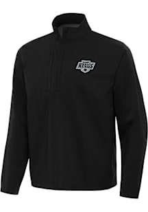 Antigua Los Angeles Kings Mens Black Brisk Long Sleeve Qtr Zip Pullover