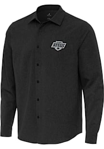 Antigua Los Angeles Kings Mens Black Exposure Long Sleeve Dress Shirt