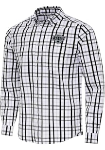Antigua Los Angeles Kings Mens Black Tending Long Sleeve Dress Shirt
