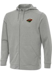 Antigua Minnesota Wild Mens Grey Effortless Light Weight Jacket