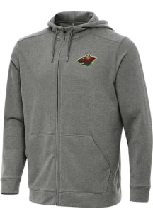 Antigua Minnesota Wild Mens Black Effortless Light Weight Jacket