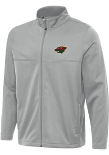 Antigua Minnesota Wild Mens Grey Links 2 Light Weight Jacket