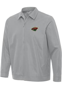 Antigua Minnesota Wild Mens Grey Pivot Light Weight Jacket