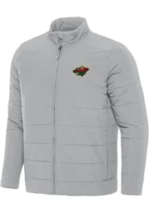 Antigua Minnesota Wild Mens Grey Swelter Filled Jacket