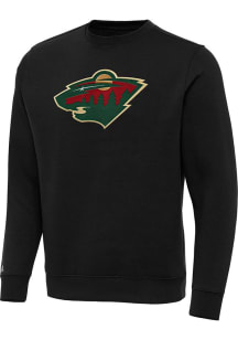 Antigua Minnesota Wild Mens  Full Front Victory Big and Tall Crew Sweatshirt