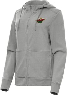 Antigua Minnesota Wild Womens Grey Seeker Light Weight Jacket