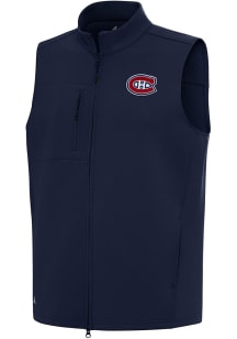 Antigua Montreal Canadiens Mens Navy Blue Demand Sleeveless Jacket