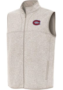 Antigua Montreal Canadiens Mens Oatmeal Fortune Sleeveless Jacket