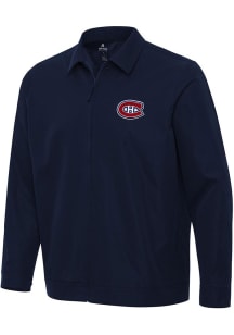 Antigua Montreal Canadiens Mens Navy Blue Pivot Light Weight Jacket