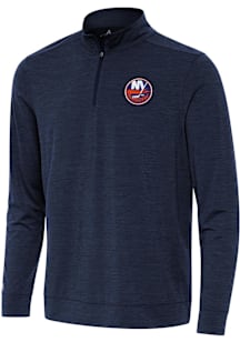 Antigua New York Islanders Mens Navy Blue Bright Long Sleeve Qtr Zip Pullover