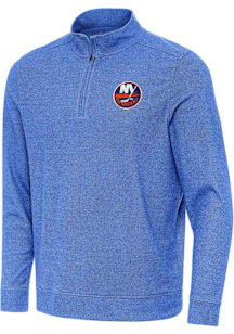 Antigua New York Islanders Mens Blue Subtle Long Sleeve Qtr Zip Pullover