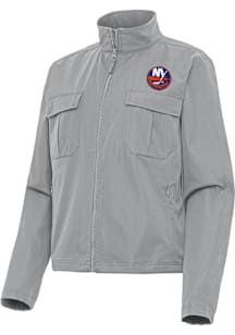 Antigua New York Islanders Womens Grey Even Par Light Weight Jacket