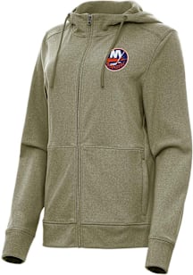Antigua New York Islanders Womens Olive Seeker Light Weight Jacket
