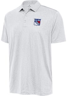 Antigua New York Rangers Mens White Ellipse Short Sleeve Polo