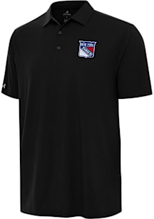Antigua New York Rangers Mens Black Era Short Sleeve Polo