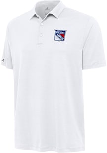 Antigua New York Rangers Mens White Reprocess Recycled Short Sleeve Polo