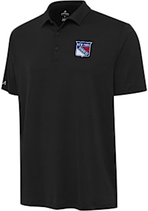 Antigua New York Rangers Mens Black Reprocess Recycled Short Sleeve Polo
