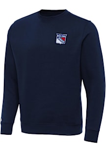 Antigua New York Rangers Mens Navy Blue Victory Big and Tall Crew Sweatshirt