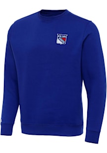 Antigua New York Rangers Mens Blue Victory Big and Tall Crew Sweatshirt