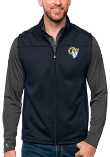Antigua Los Angeles Rams Mens Navy Blue Links Golf Sleeveless Jacket