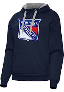 Antigua New York Rangers Womens Navy Blue Full Front Victory Hooded Sweatshirt