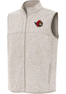 Antigua Ottawa Senators Mens Oatmeal Fortune Sleeveless Jacket