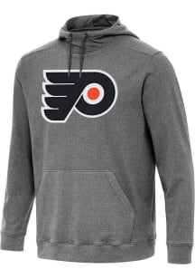 Antigua Philadelphia Flyers Mens Black Full Front Cloud Long Sleeve Hoodie