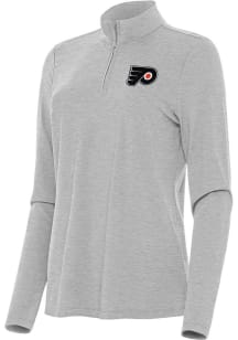 Antigua Philadelphia Flyers Womens Grey Bright Qtr Zip